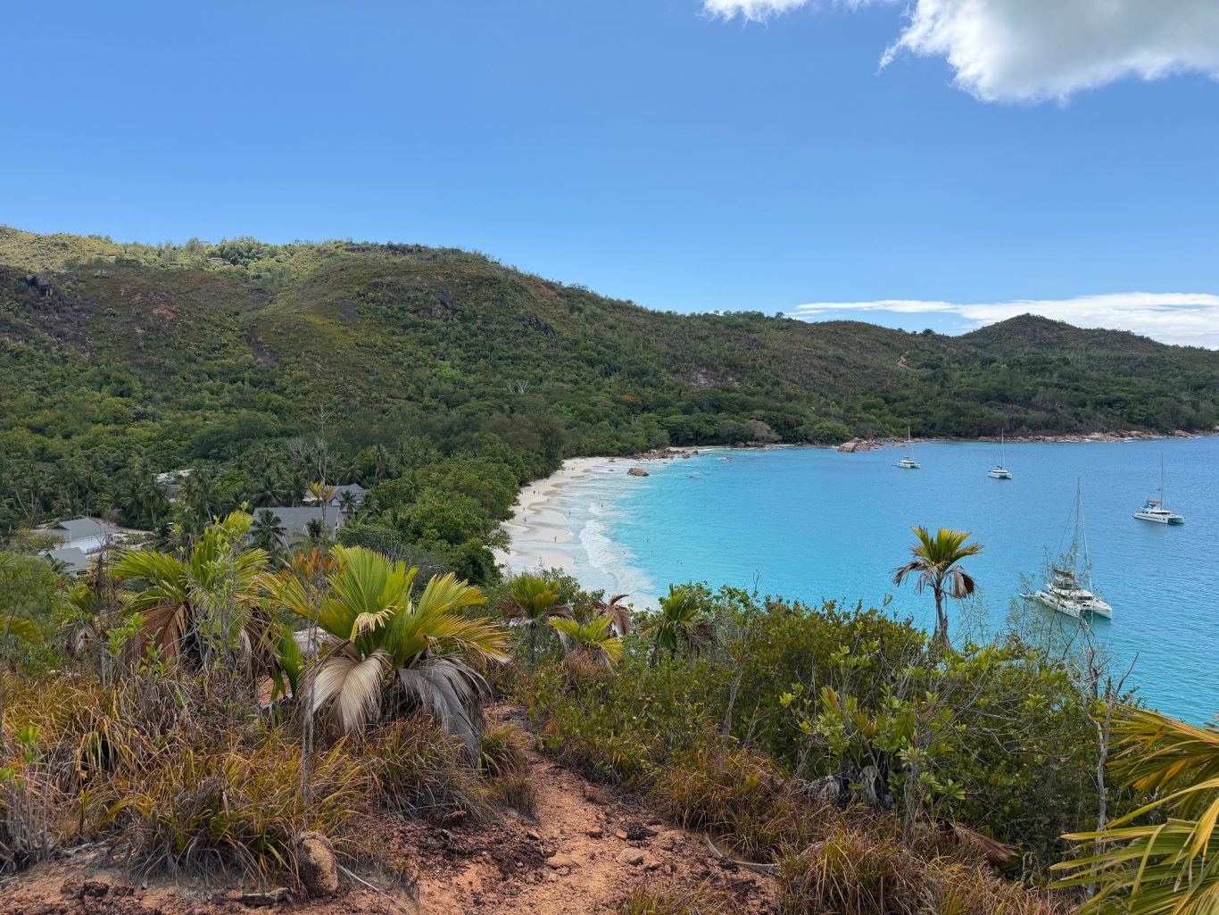 Blick auf Anse Lazio